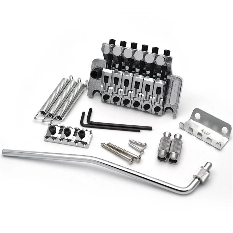 

Practical Modification 6 String Saddle Tremolo Bridge for Electric Guitar Heavy Thickened Base Rounded Guitar Tremolo
