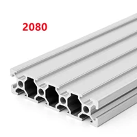 2pcslot 100 500mm 2080 aluminum profile extrusion length linear rail 200mm 400mm 500mm for diy 3d printer workbench cnc