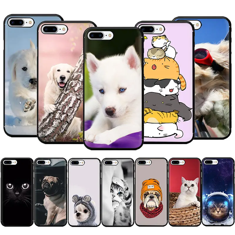 Супермилый силиконовый чехол для телефона с собакой и толстым котом iPhone 12 11 Pro Max