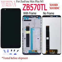 lcd for asus zenfone max plus m1 zb570tl lcd x018dc x018d lcd display touch screen digitizer sensor glass assembly with frame