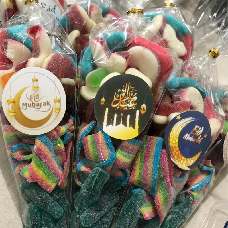 Рамадан EID украшение Мубарак бумажная наклейка коробка подарочная этикетка