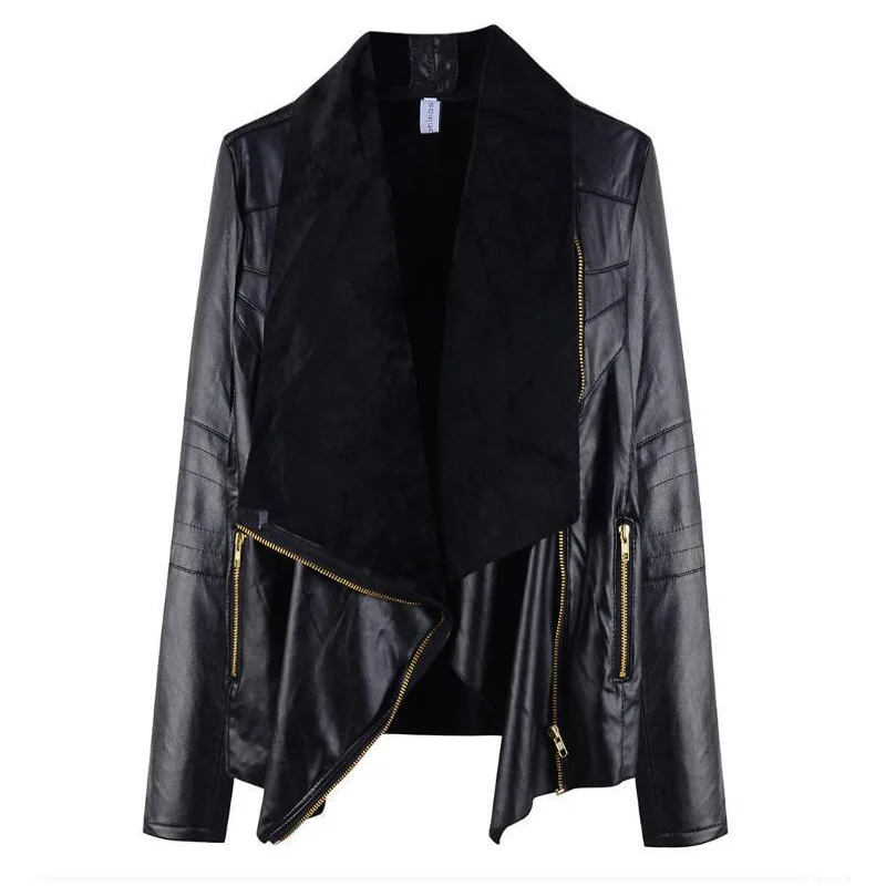 Женский Готический Бомбер с принтом размера плюс куртка из искусственной кожи