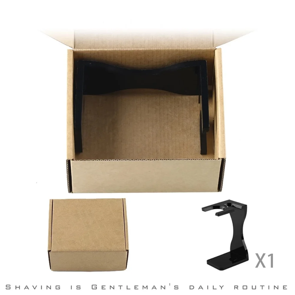 

Acrylic Shaving Brush Stand Safety Razor Holder for Brush Maintain Traditional Wet Shave Tool Black Mens Gift