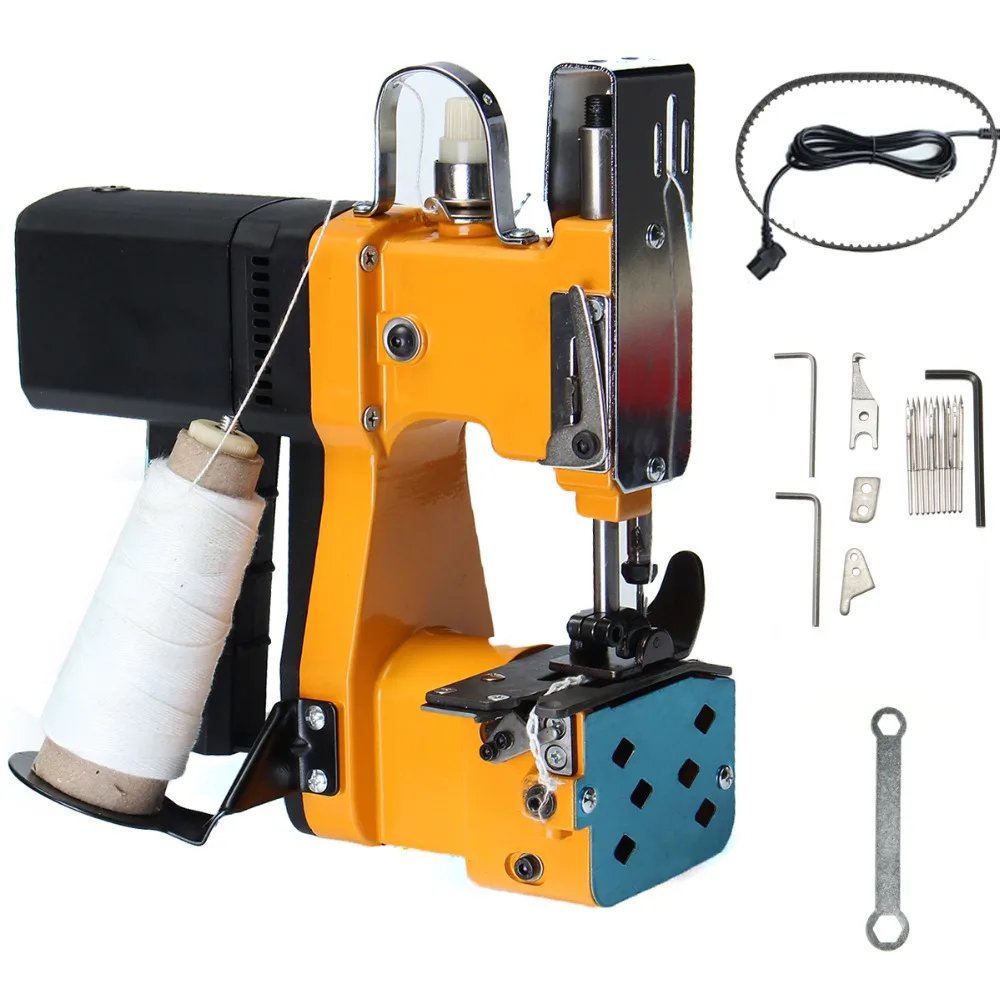 220V electric overlock sewing machine portable automatic packaging home textile industry woven bag sealing | Дом и сад