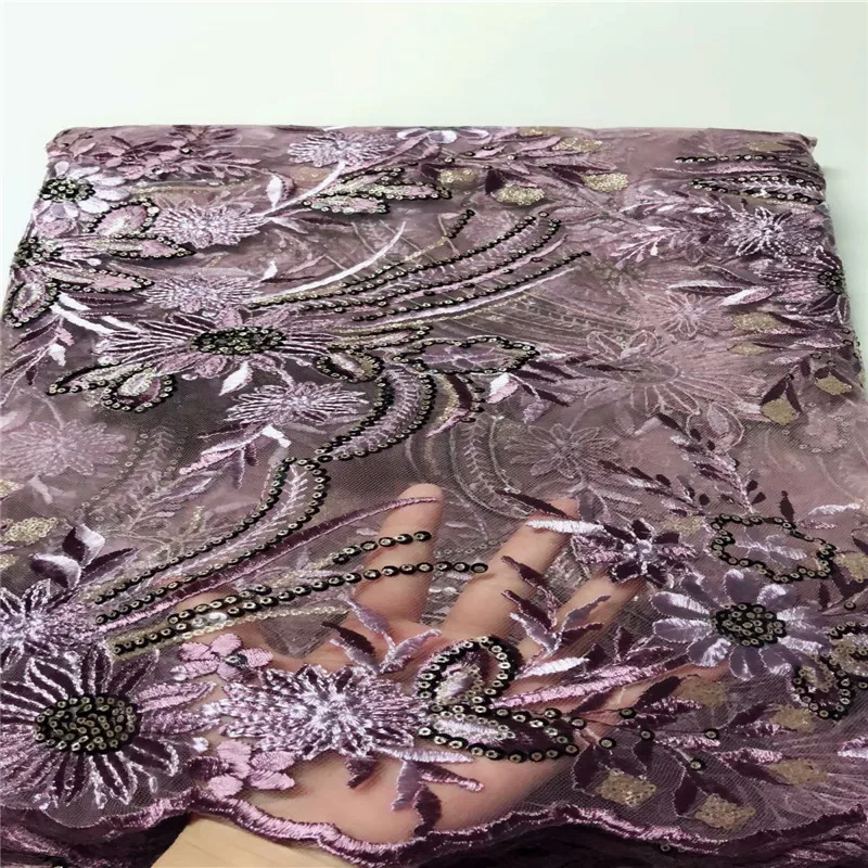 2020 Розовый Серебряный Новый дизайн африканская кружевная ткань оптовая продажа