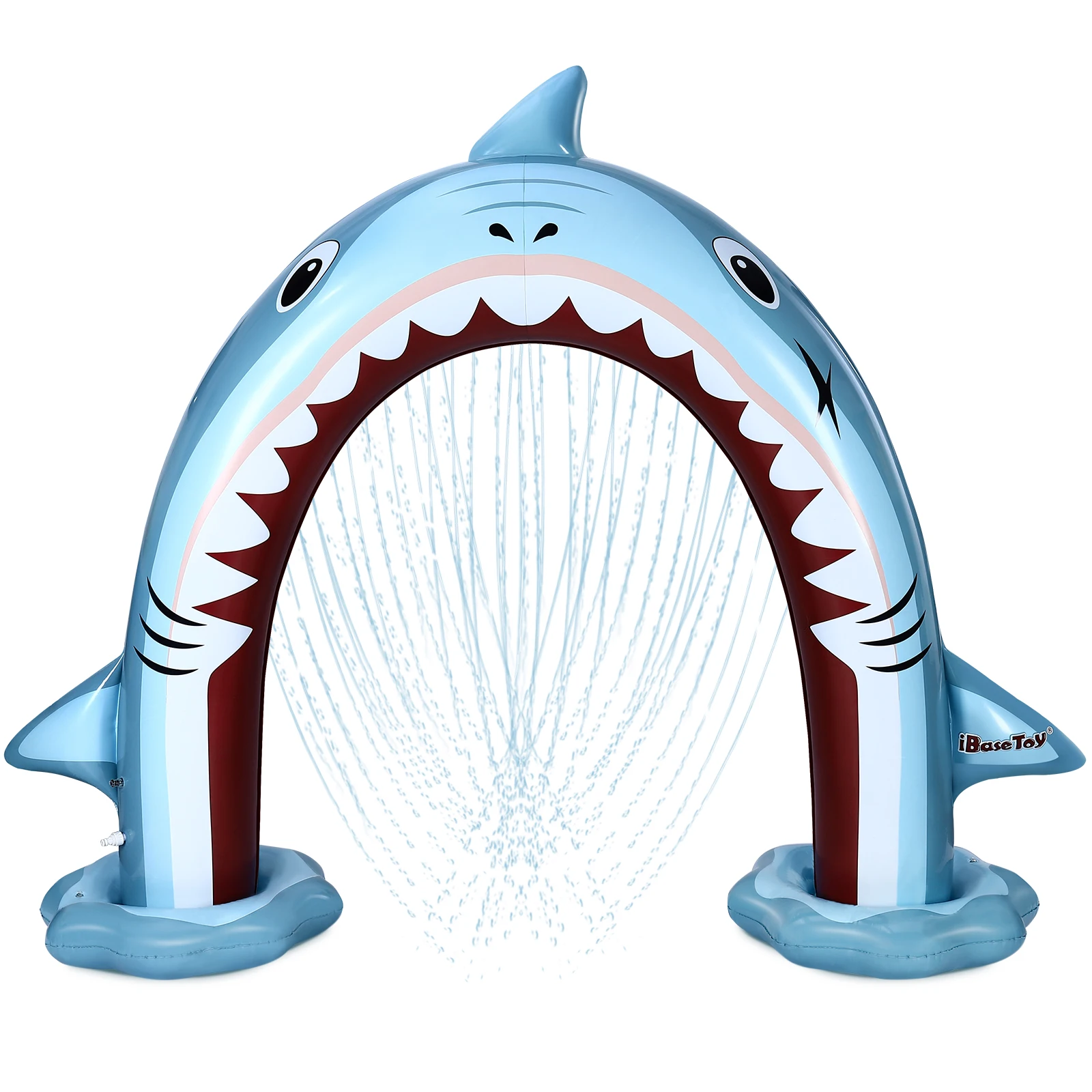 

IBASETOY 1pc Swimming Pool Lawn Sprinkling Toy Inflatable Shark Arch Water Sprayer