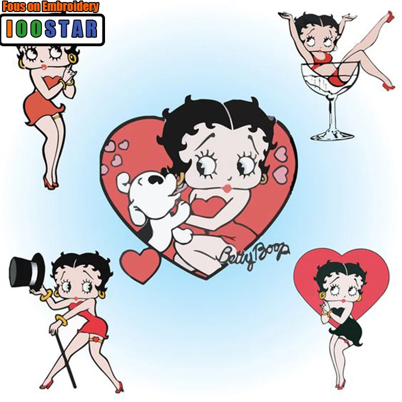 Мультфильм 5D DIY алмазная живопись Бетти боп полная квадратная круглая Алмазная