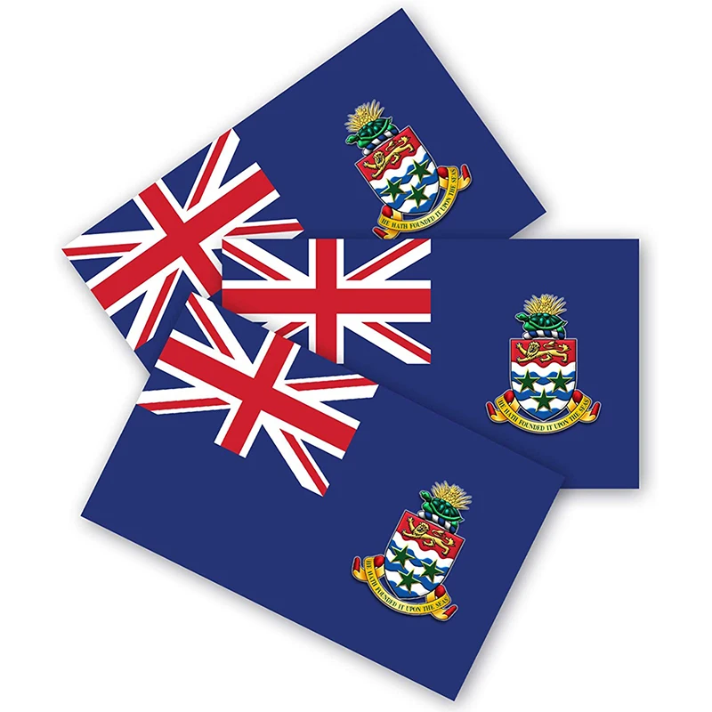 

Cayman Islands Flag Bumper Stickers 3 Pieces, Made of Durable Waterproof Material,motorcycle Helmet Trunk Truck Vinyl Decals