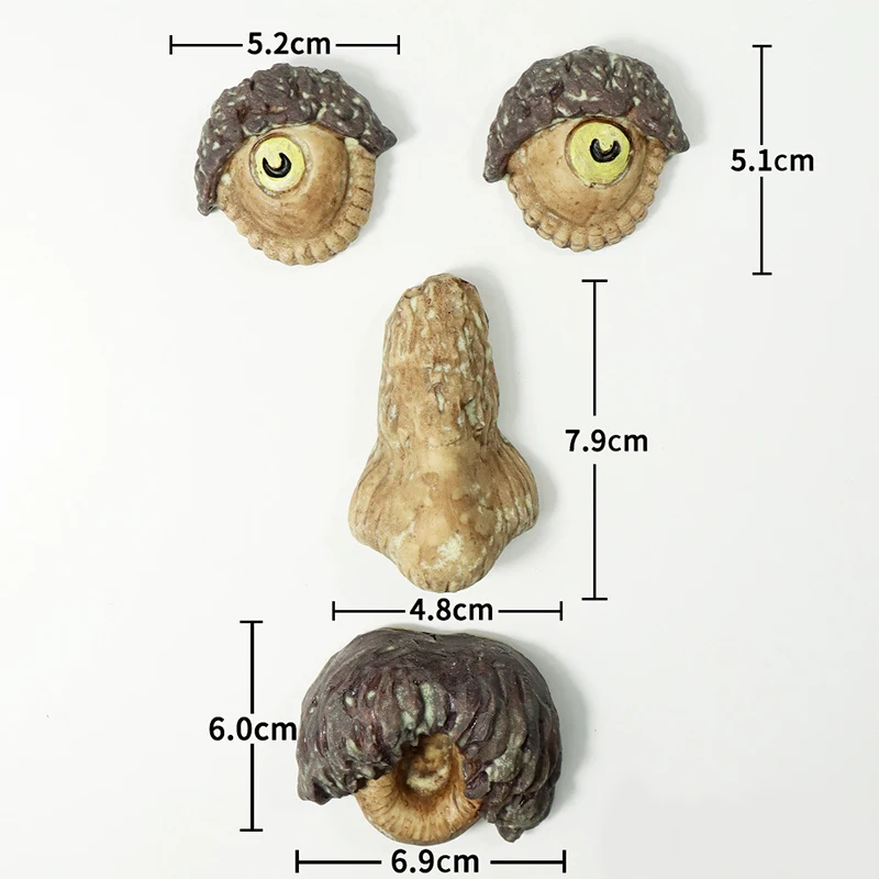 

Bark Ghost Face Facial Features Decoration Glowing Bark Halloween Xmas DIY Outdoor Garden Creative Props Tree Monsters Ornaments