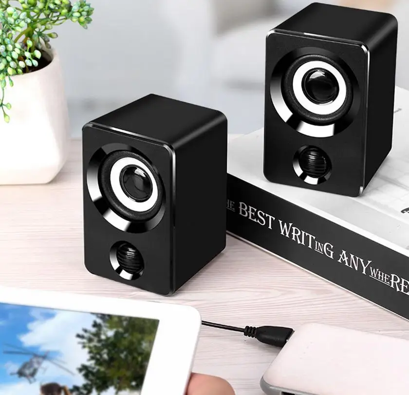 Стол мини аудио провод динамик USB питание Aux-In для музыки/игр/фильмов активный стерео звук для ноутбука/ПК
