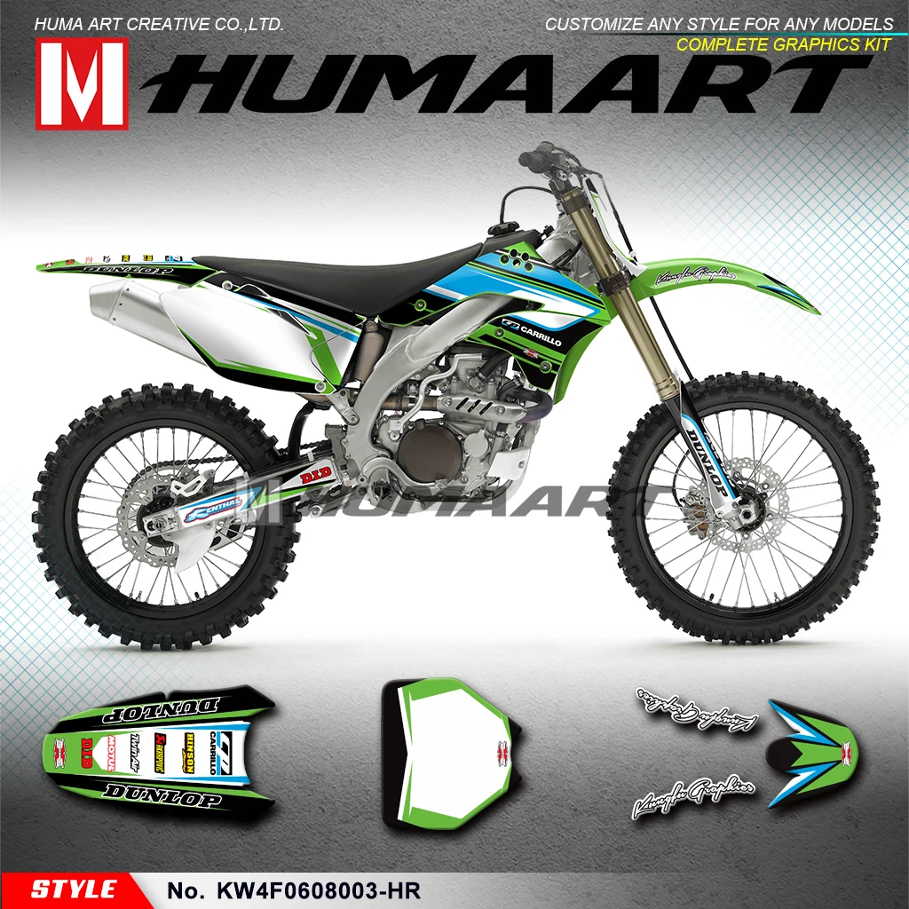 

HUMAART Off-road Motorcycle Stickers MX Decals for KX250F KX450F KXF 250 450 2006 2007 2008