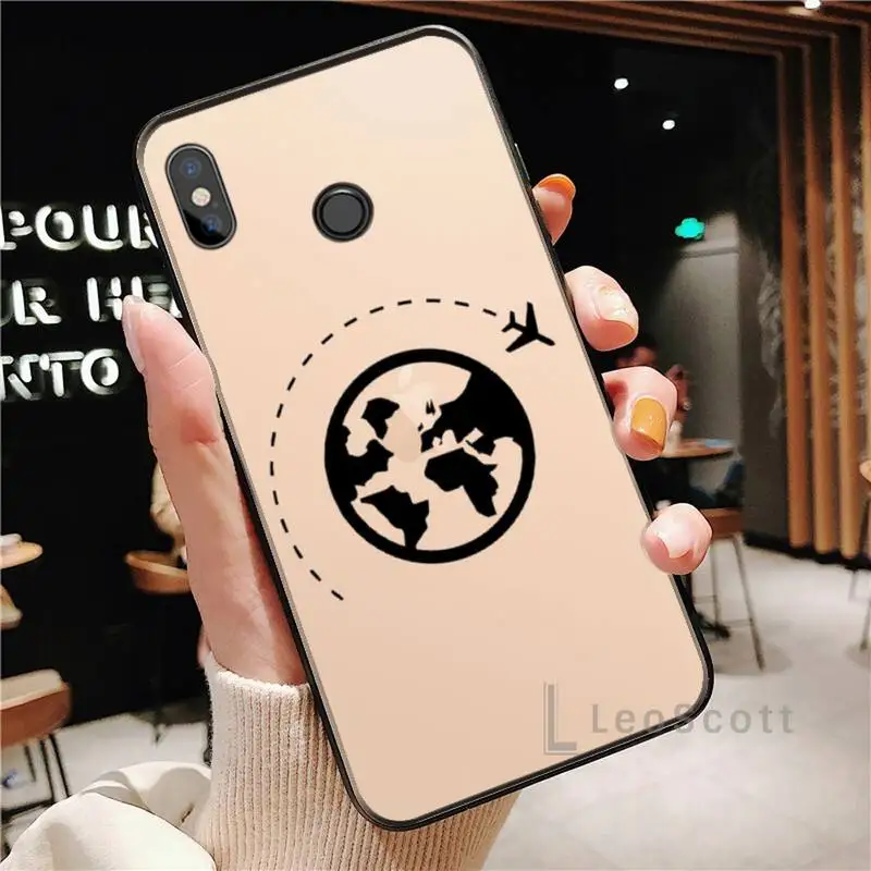 

World Map Travel Phone Case For xiaomi Redmi 5 5A plus 7A 8 note 2 3 4 5 5A 6 7 GO K20 A2