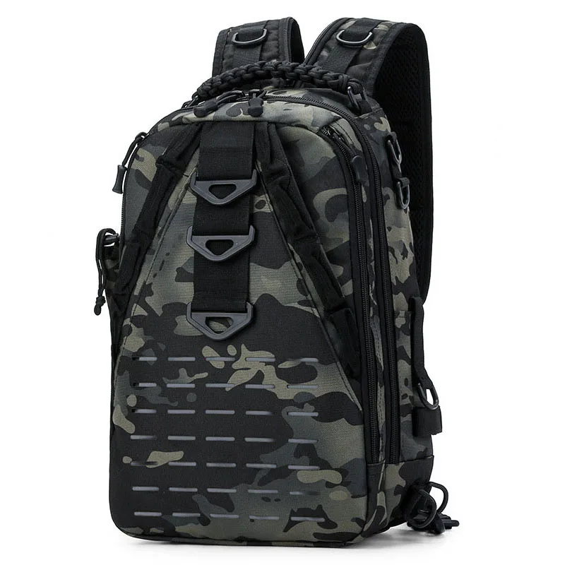 

Laser Fishing Rod Backpack Lure Bag Outdoor Tactical Military Camouflage Camping Hiking Fishing Box Accessories Bag Sling Pesca