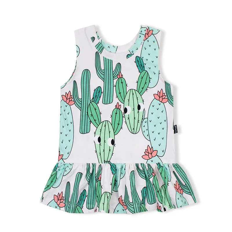 Tinypers/платье для маленьких девочек летние хлопковые жилеты без рукавов с тканевой