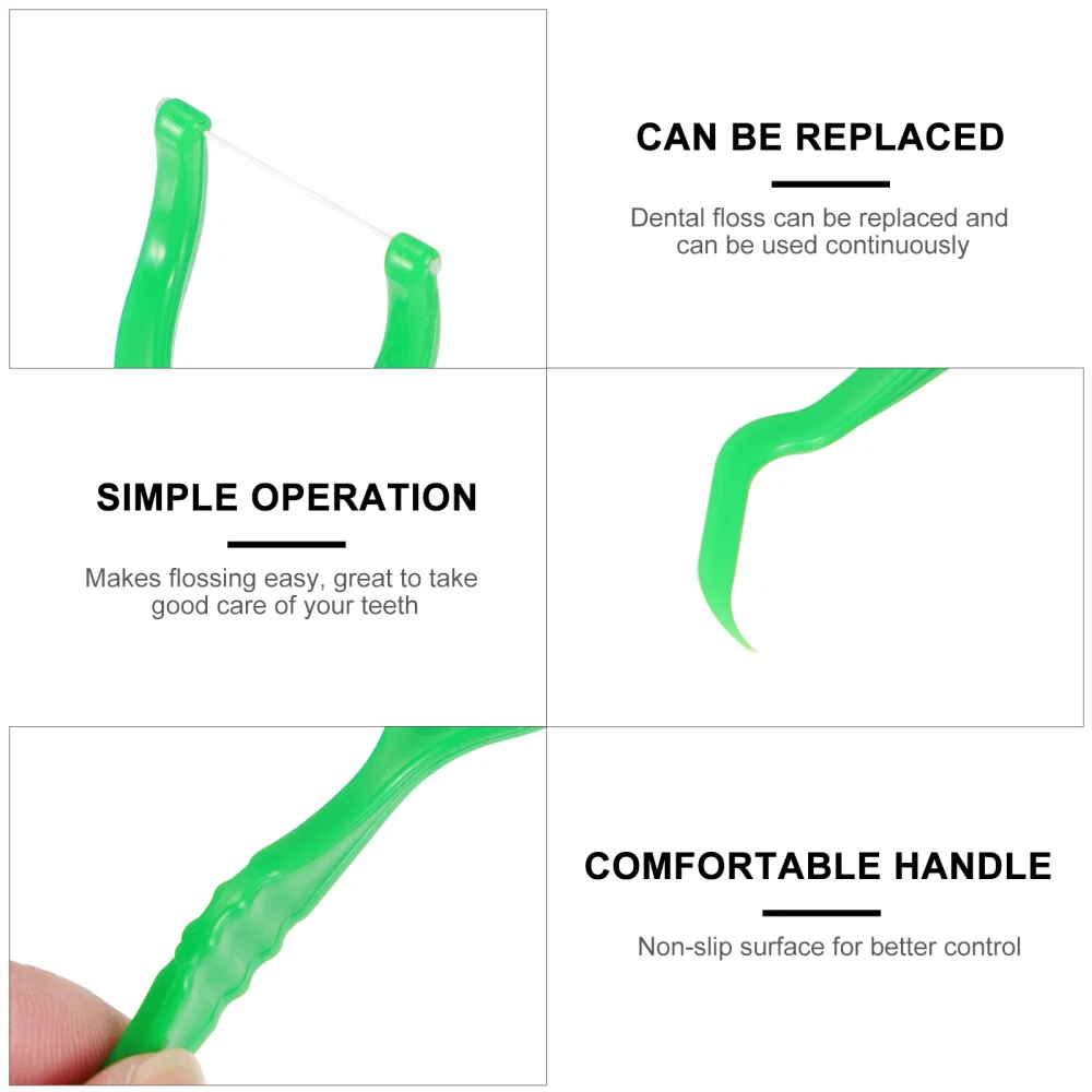 

1 x Set of 12pcs Professional Cleaning Floss Sticks Convenient Toothpicks