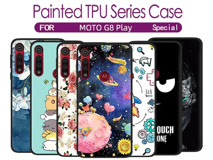 Чехол для Motorola Moto G8 Plus, мягкий матовый чехол с милыми животными и цветочным мрамором для Moto G8 play one macro, силиконовый чехол для телефона s