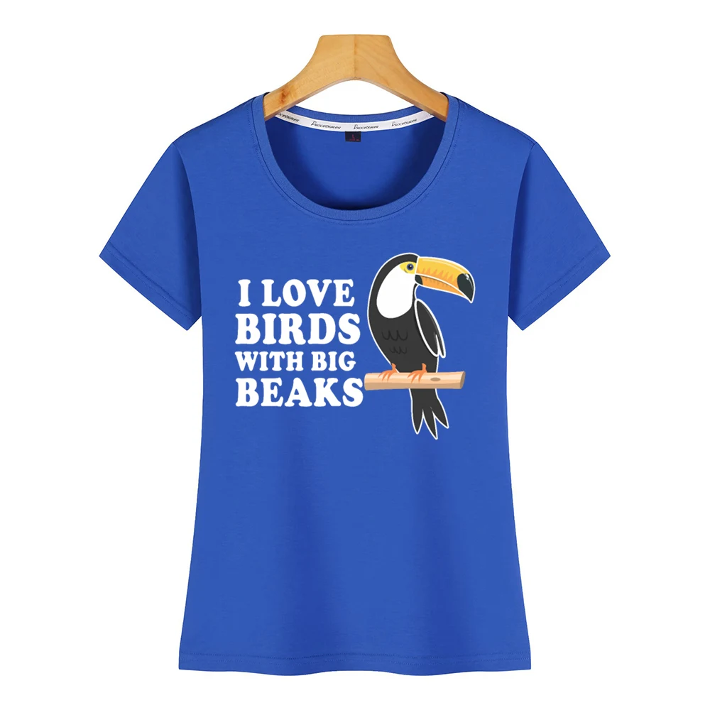 Женская футболка с надписью love birds with big beaks ornithology toco toucan сексуальная короткая
