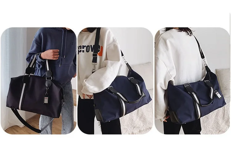 Waterproof Large Capacity Oxford Travel Bag Unisex Men Zipper Belt Fitness Gym Handbag Shoulder Messenger Bag Duffle Luggage