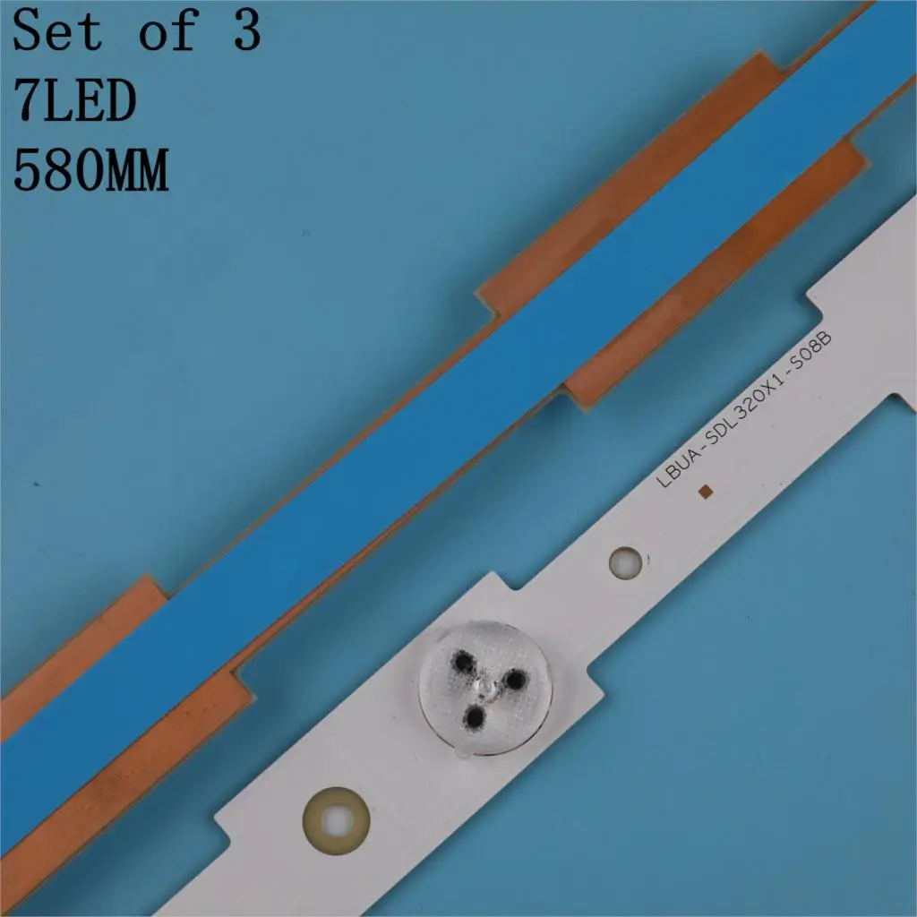 

3pcs LED Strips Backlight Lamps SW 32 3228 07 Rev1.4 LBUA-SDL320X1-S08B for Skyworth 32'' TV 32E350E 32E306C 32E320W
