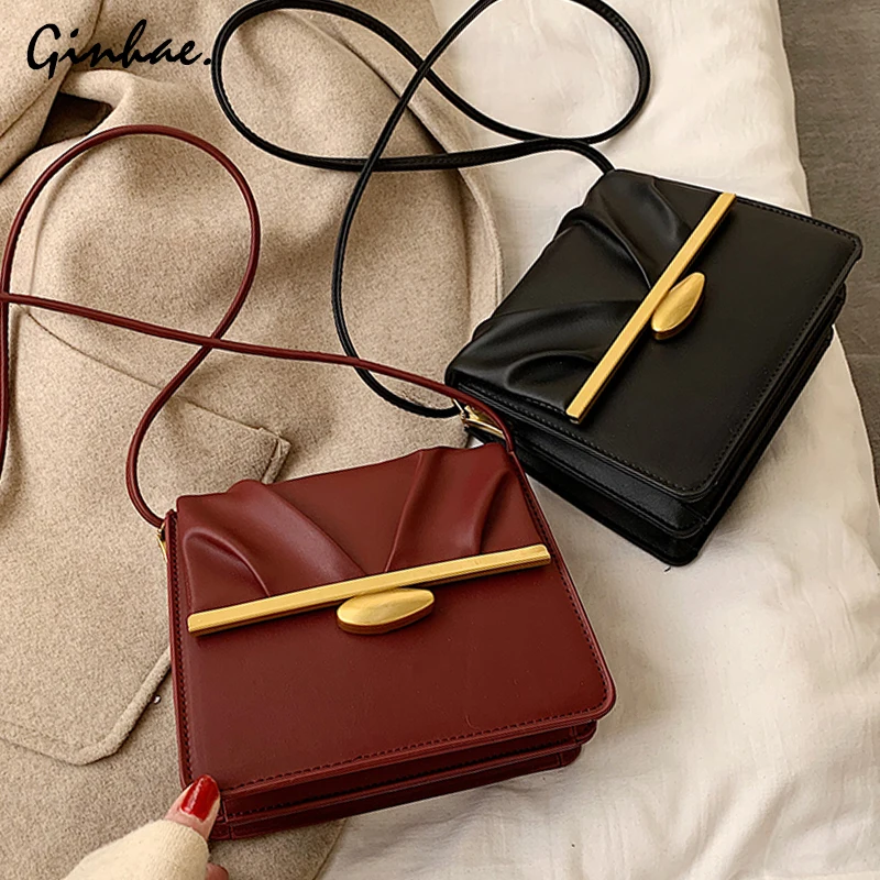 Новинка 2020 модные женские кожаные сумки дамские Лоскутные через плечо с рюшами