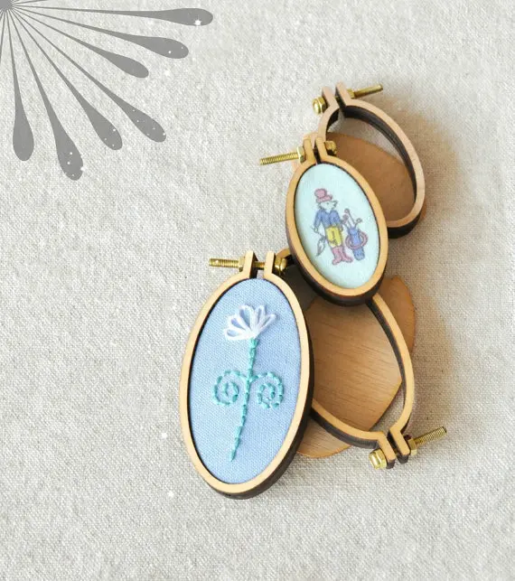 Овальный вышитый обруч WRMHOM Mini 46*23 мм деревянная рамка для вышивки 1 8*0 9 дюймов