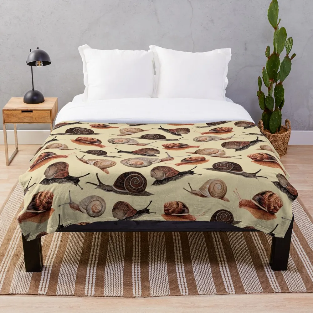 

A Slew of Snails Blanket Fleece Cartoon Print Children Warm Bed Throw Blanket newborn bayby Adult Blanket