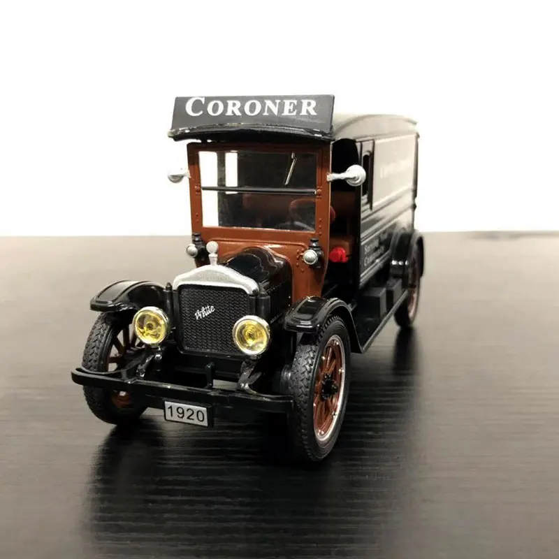 Фирменная 1/32 масштабная модель автомобиля игрушки 1920 белый Ван литой металлический автомобиль модель игрушки для коллекции, подарок, украшения
