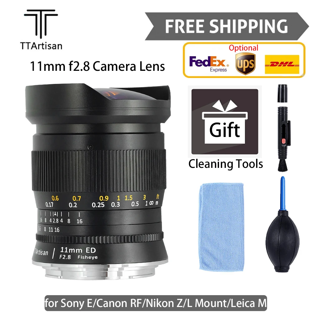 TTartisan 11 мм f2.8 объектив для камеры рыбий глаз с полной рамкой Prime L крепления Nikon Z Canon