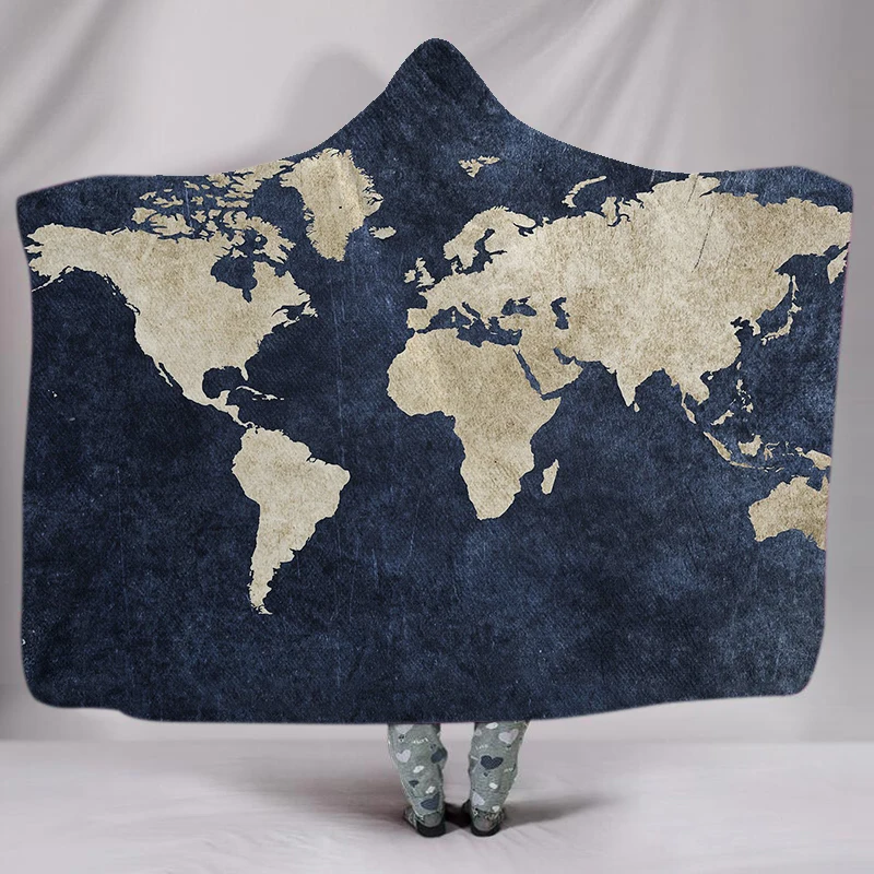 Одеяло с капюшоном для взрослых и детей мягкое Флисовое одеяло 3D принтом дивана