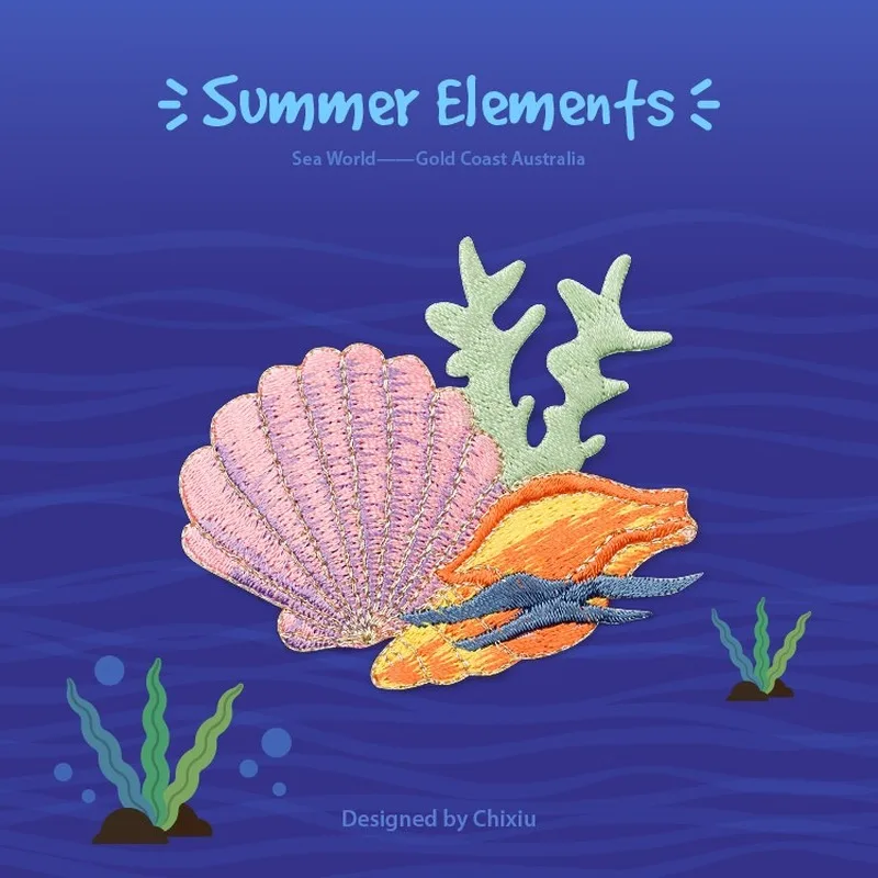 Нашивка с изображением животных морских рыб летняя 1 шт. | Дом и сад