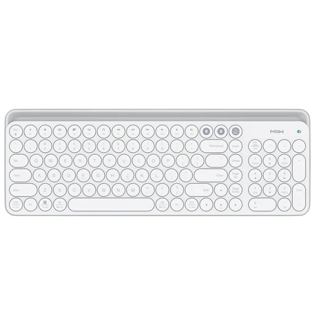 White Оригинальная Двухрежимная клавиатура Xiao mi iiw с Bluetooth MWBK01, 104 клавиш, 2,4 ГГц, многофункциональная система, совместимая с mi, Беспроводная портативная клавиатура - Цвет: White