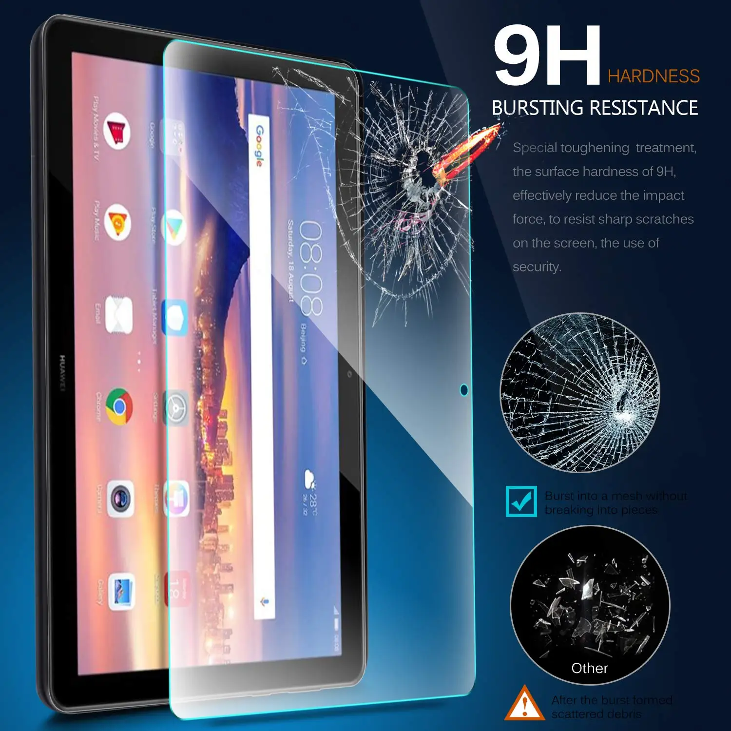 Закаленное стекло для huawei MediaPad M5 lite 10 Pro M6 10,8 8,4 M3 Lite 10,1 8,0 дюймов Защита экрана для MediaPad T5 T3 1" стекло