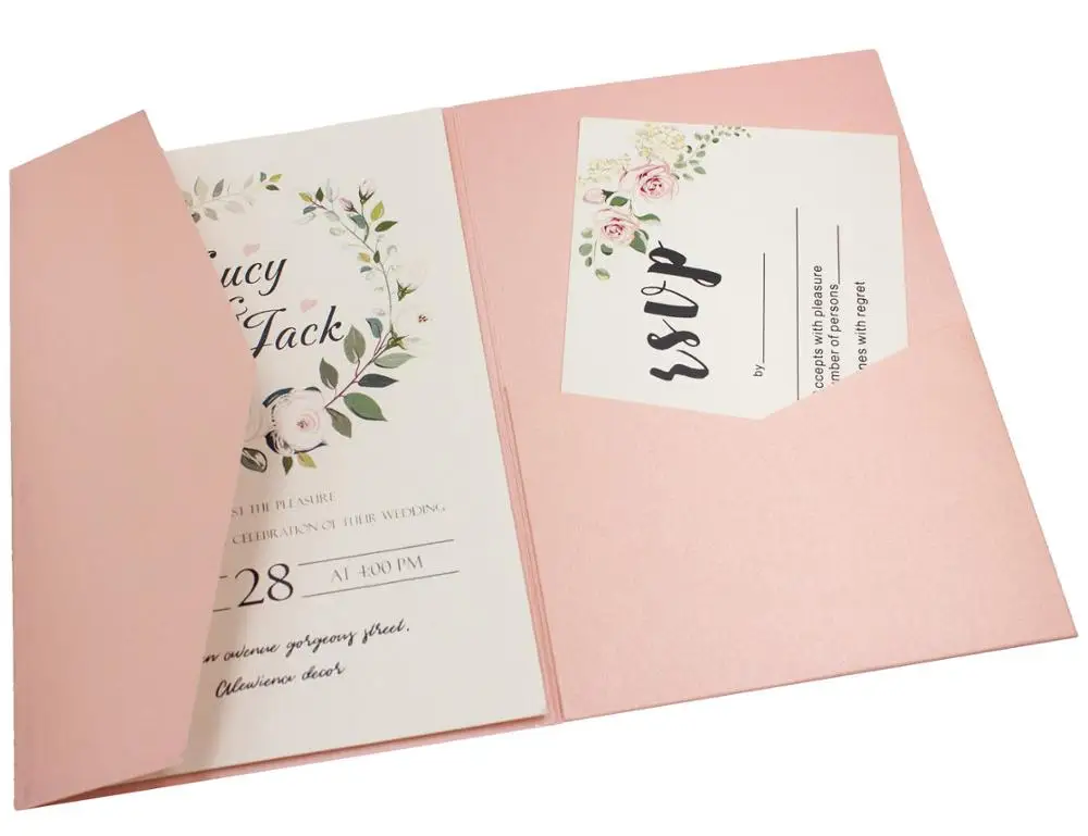 50X Rose Gold Silver Black Green Craft Navy Blue Laser Cut Tri-fold Wedding Invitation Cards Kit Pocket Invite Envelope RSVP | Дом и сад