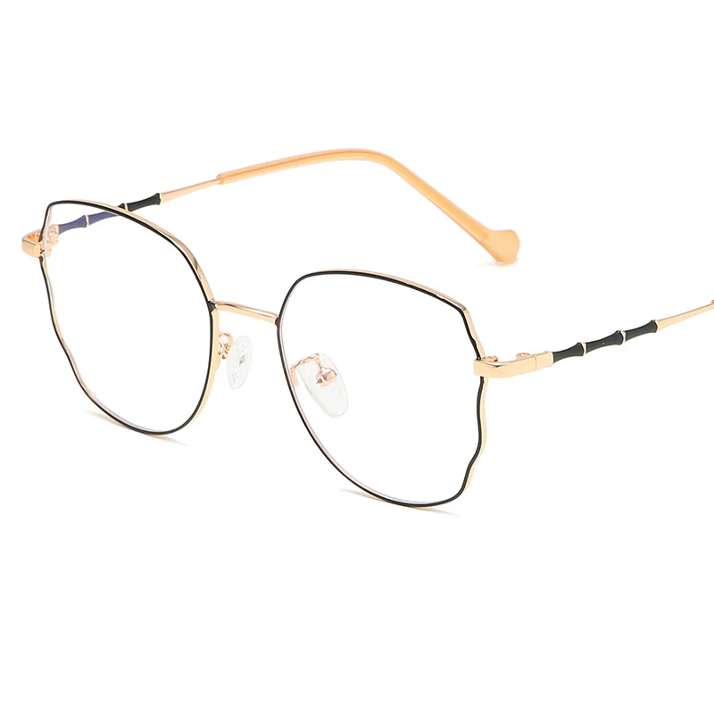 

New exquisite literary glasses fashion personality metal flat mirror men and women can be equipped with myopia glasses frame.