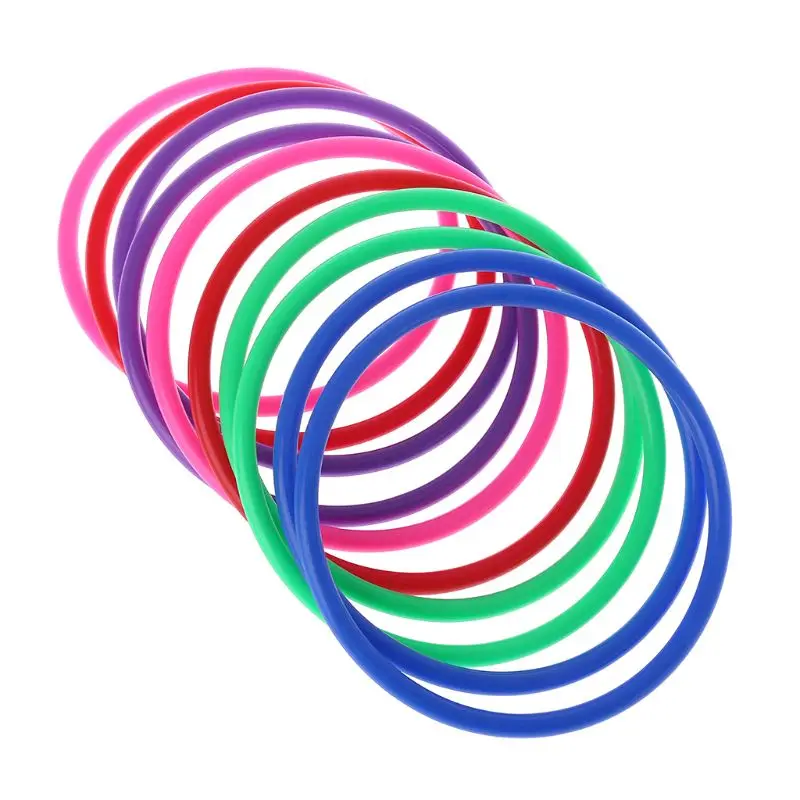 10 Pcs Plastic Toss Rings Throw Carnival Backyard Park Games Kids Intelligence Development Educational Exercise Toy | Игрушки и хобби