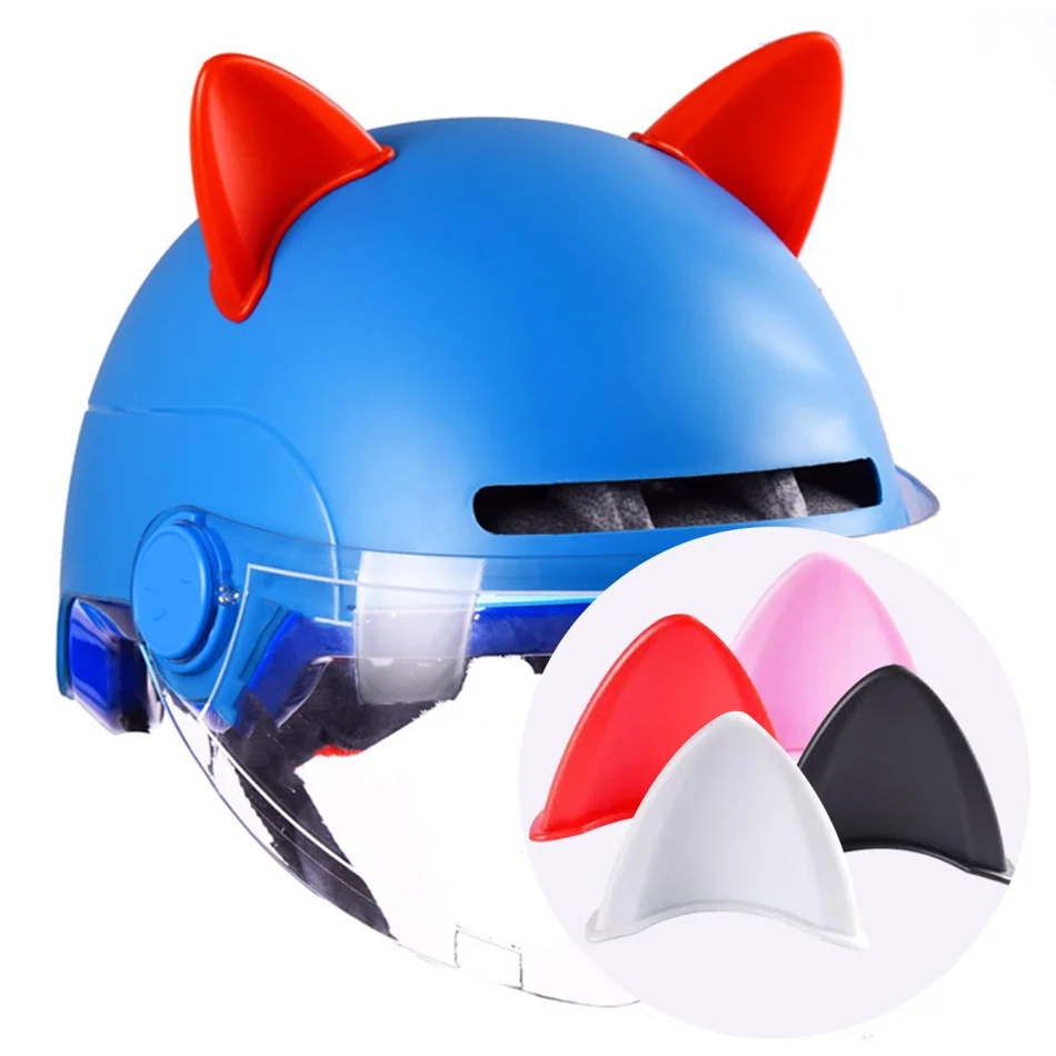 2pcs Car Motorcycle Helmet Devil Horn Cute Cat Ears Decoration Motocross Full Face Off Road Accessories |
