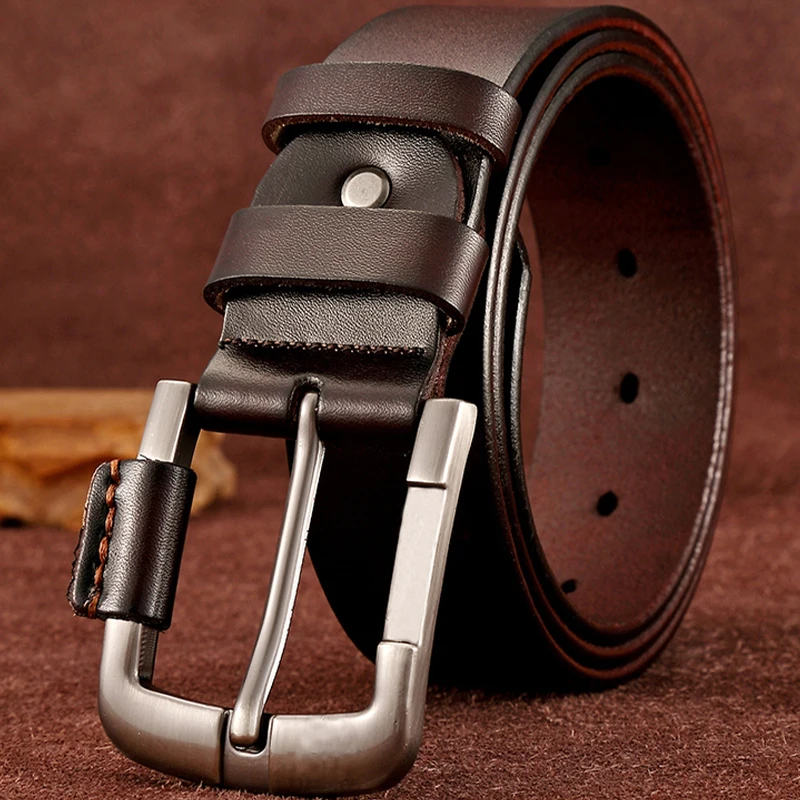 Ремень из натуральной кожи мужской роскошный Повседневный ремень с пряжкой