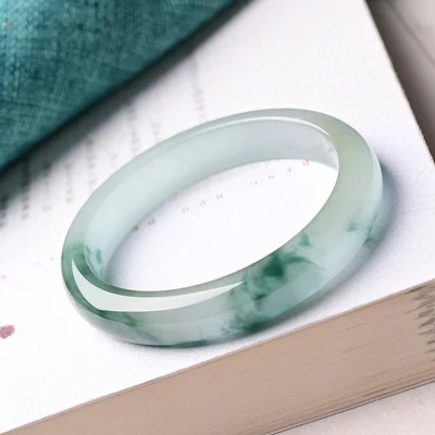 

Natural Burmese Jade Blue Flower 54-64mm Bracelet Elegant Princess Jewelry Best Gift for Mother and Girlfriend