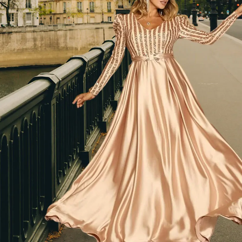 

Женское Деловое платье в полоску, элегантное вечернее платье