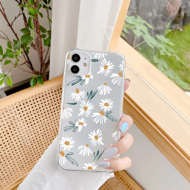 Милый чехол для телефона с маргаритками Samsung Note 10 plus 8 9 S20 S10E S9 S8 S10 A40 A50 A71 A51 A30 A70 A80 A5