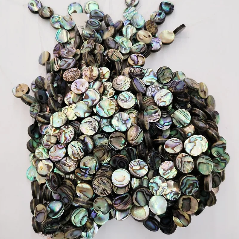 

Natural Shell Loose Beads Abalone Shell Round 12mm 15mm Beaded Handmade DIY Bracelet Necklace Jewelry Accessories