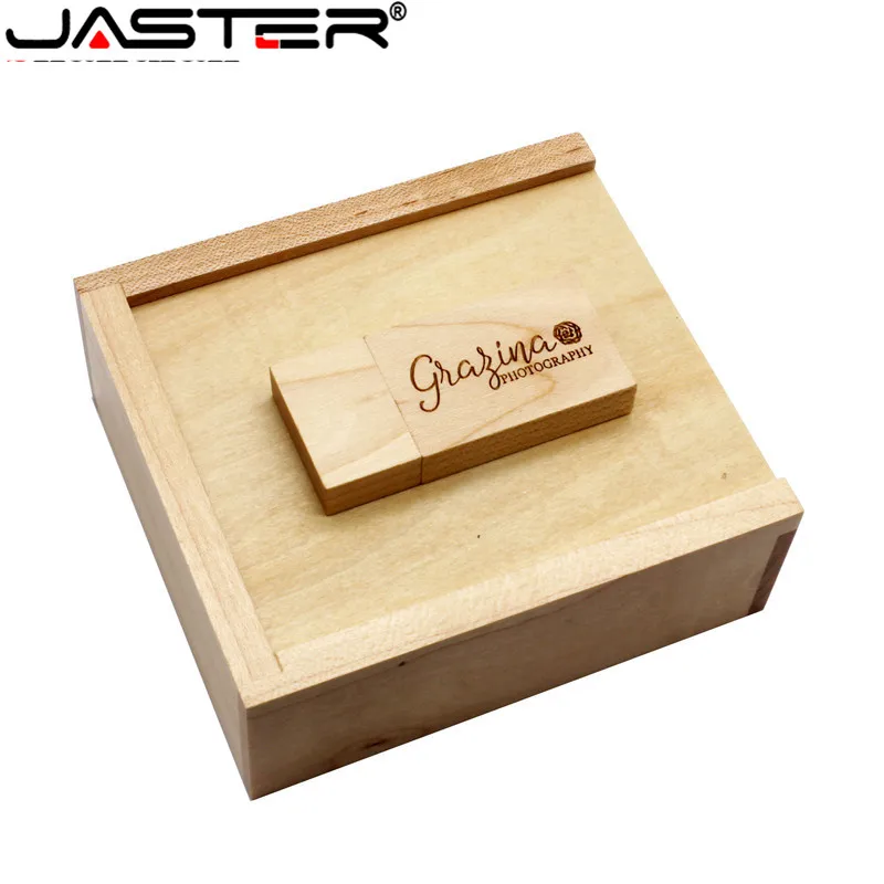 Фотоальбом JASTER из орехового клена деревянный usb + коробка карта памяти флешка 8 ГБ
