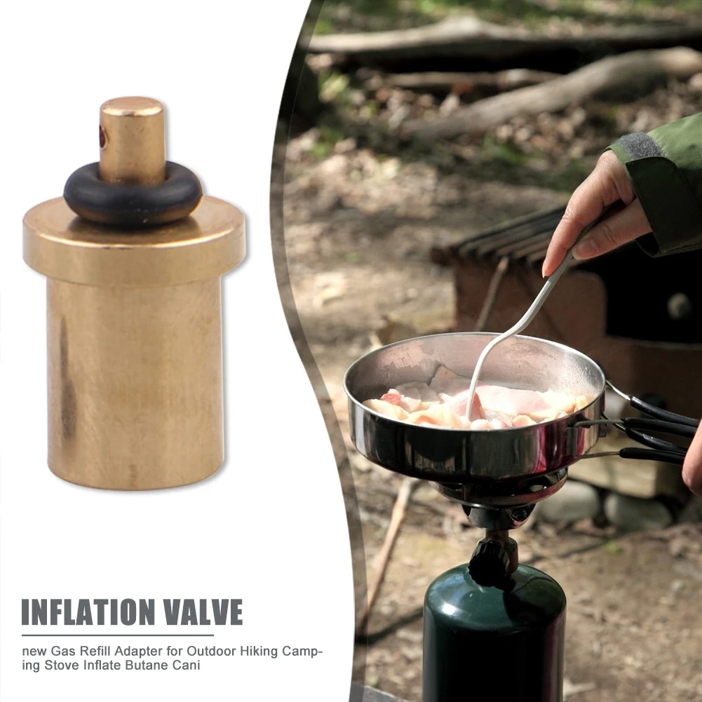 

1/2/3pcs Brass Gas Refill Adapters Classic Colors and Simple Durable Design for Camping Stove Gas Cylinder Gas Tank