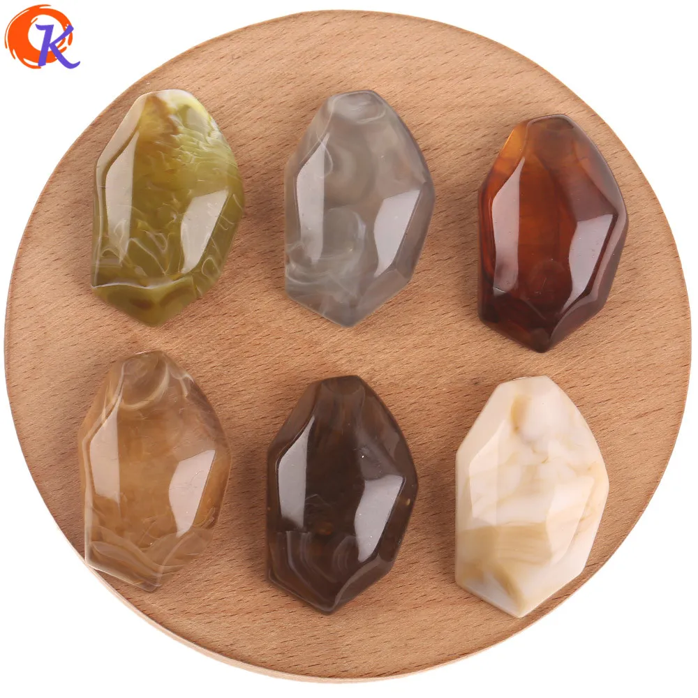 Random Mix Cordial Design 22x35MM 50pcs Jewelry Accessories/Hand Made/Acrylic Beads/Marble Effect/Earring Findings/DIY Jewelry Making - Цвет: Random Mix