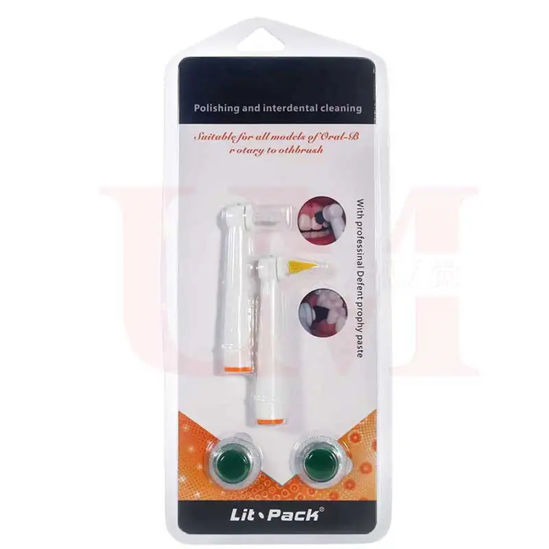 

Teeth Whitening Polisher Head Kit 30 sets/10sets For Oral B Electric Toothbrush with Polish Cup, Pin and Polish Paste