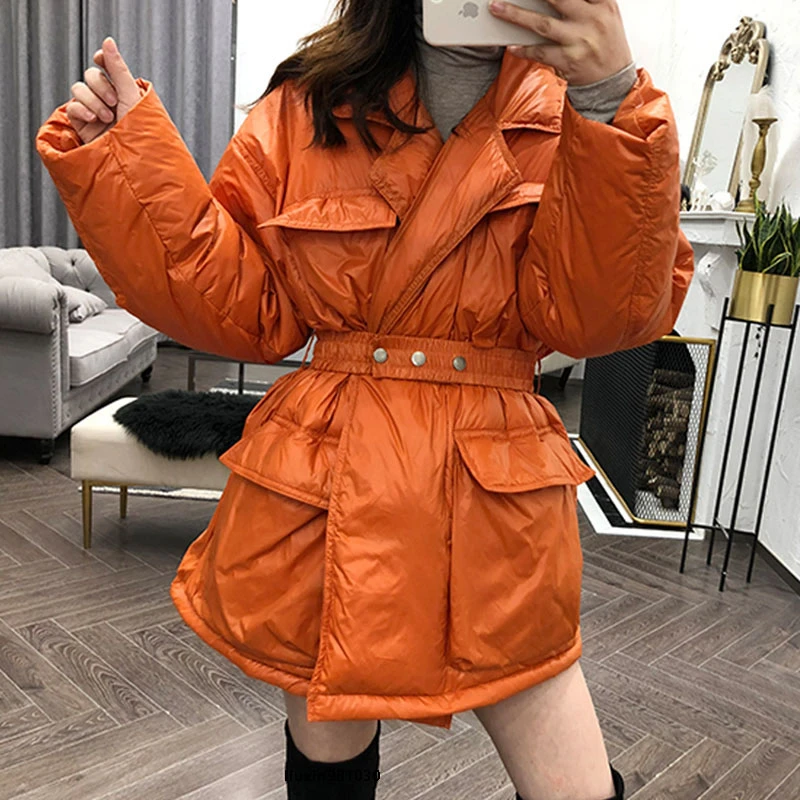 Новинка 2021 модное пальто зимняя куртка для женщин 90% белый утиный пух толстые