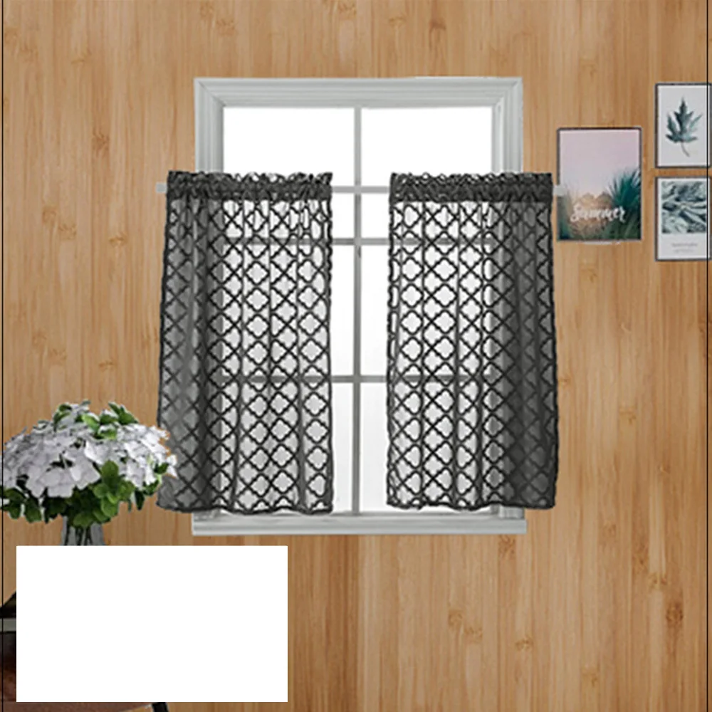 Один кусок кружева кофе короткие занавески s кухонный шкаф книжная полка