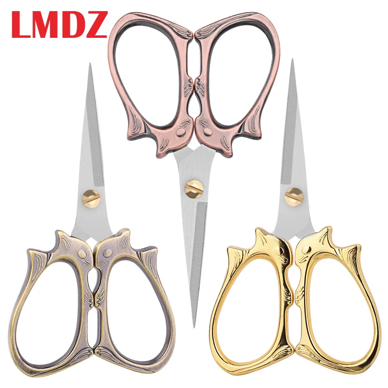 

LMDZ Vintage Sewing Scissor Tailor Scissors Squirrel Scissors Stainless Steel Cutting for Tailor Cross Stitch DIY Sewing Tool