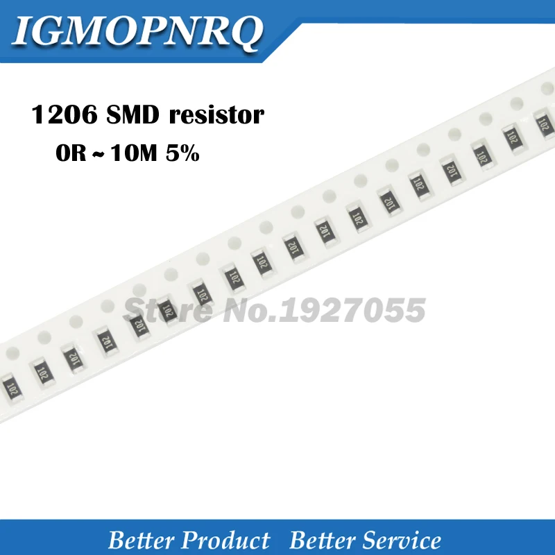 Резистор 100 SMD 0R 10M 1/2W 1K 1206 K 10K 2 100K 1R 10R 100R 200R 220R 330R 470R 0 1 10 200 150 220 330 Ом 470 шт.|Резисторы| |