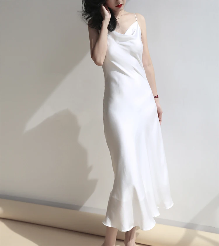 Платье женское Атласное Вечернее на бретелях-спагетти элегантный вечерний